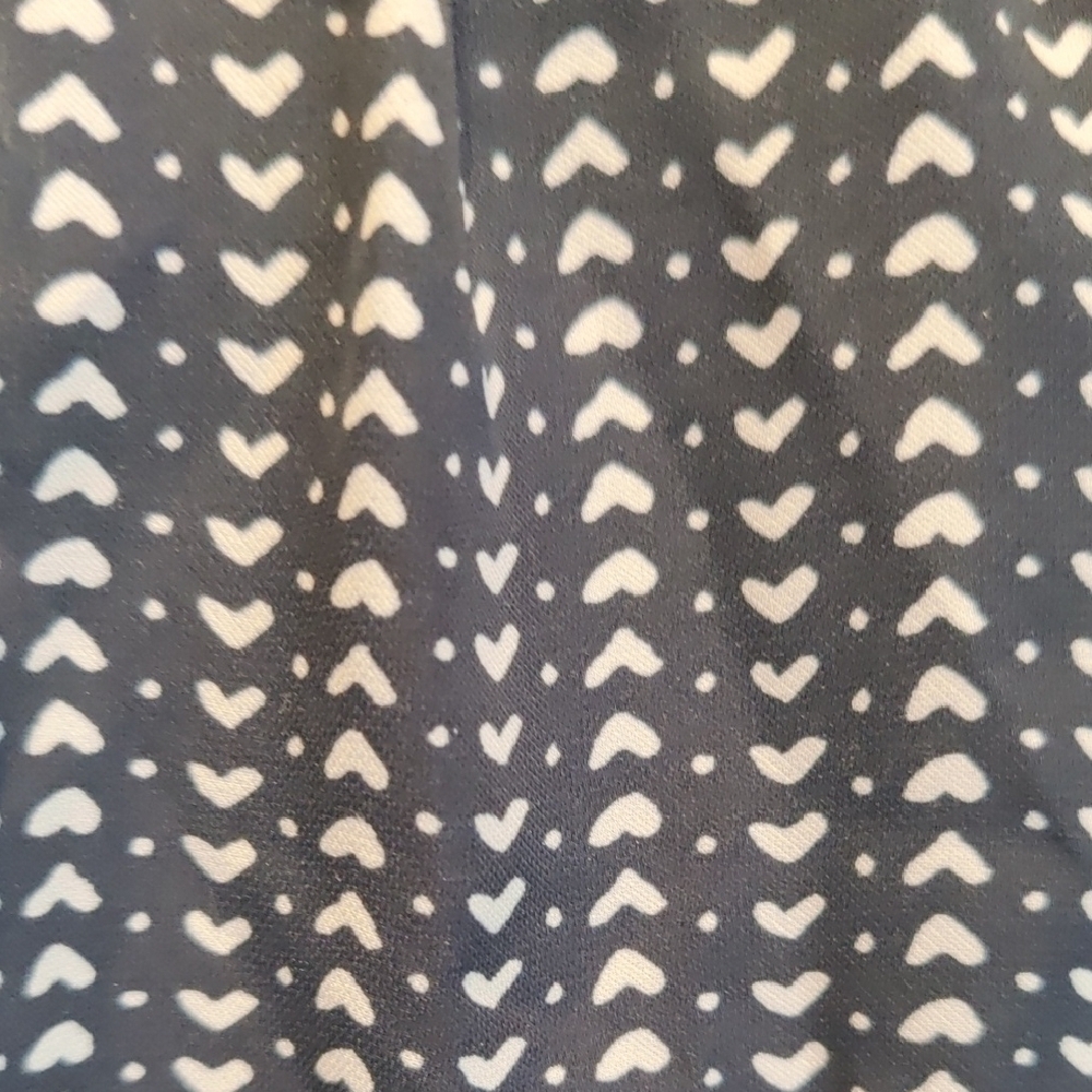 LC Lauren Conrad Blue & White Print Flutter Sleeve Blouse XS - Picture 5 of 5